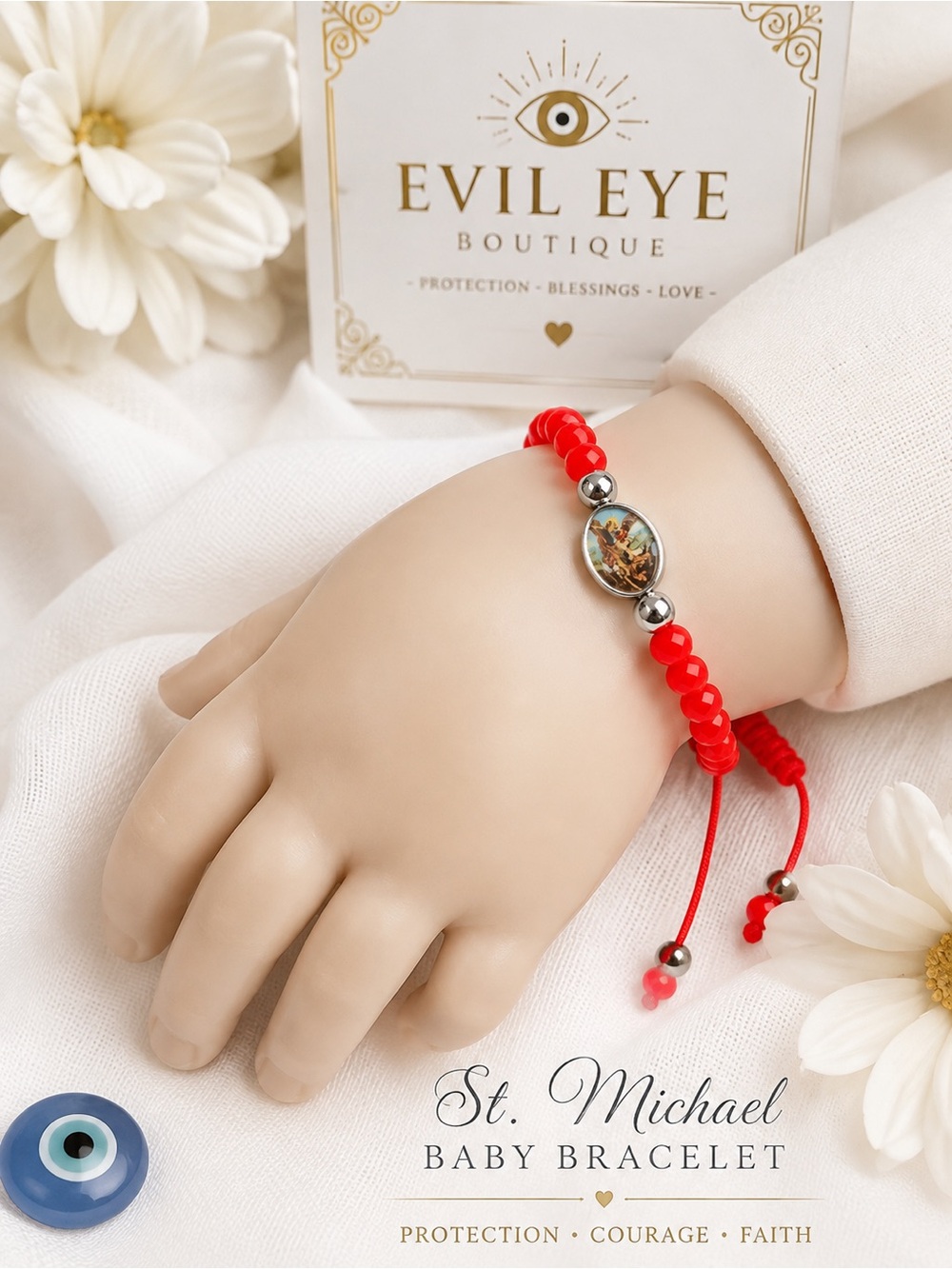 St. Michael Baby Bracelet - Red